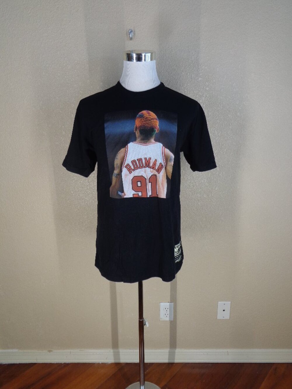 Mitchell & Ness Hardwood Classics NBA Dennis Rodman T-Shirt Black Size XL